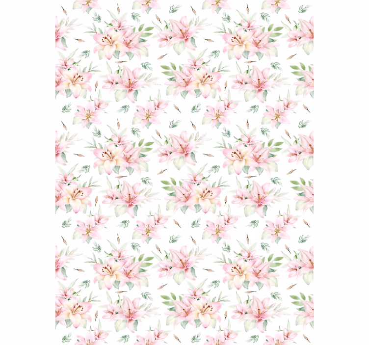 Frodige blomstermønstre rullegardin blomster - Tenstickers