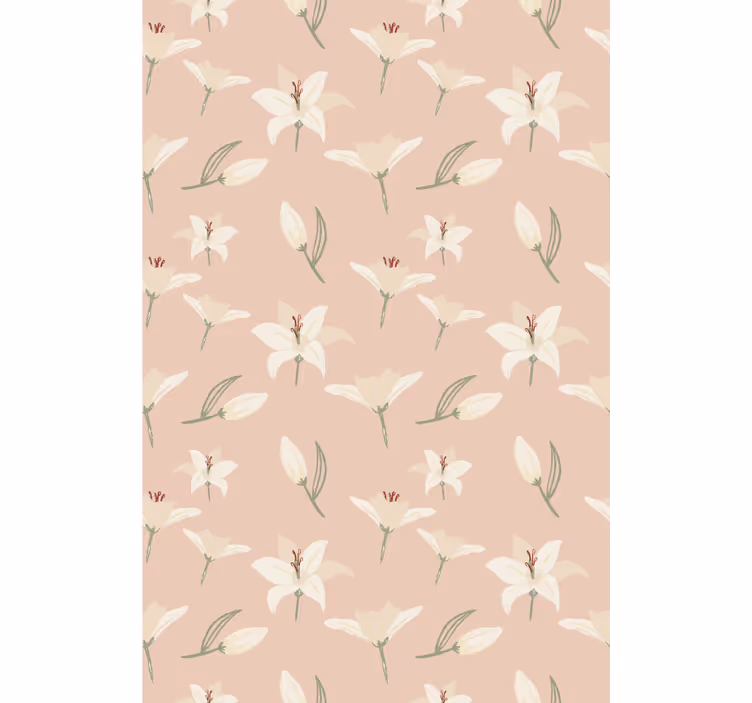 Delikat blomstermønster rullegardin blomster - Tenstickers