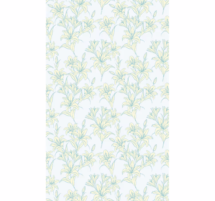 Subtile botaniske motiver rullegardin blomster - Tenstickers