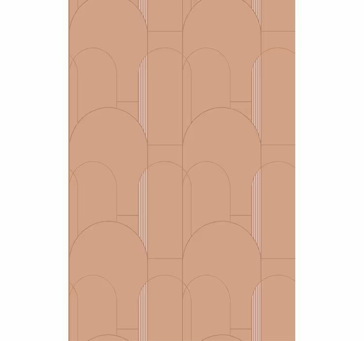 Geometriske kurver design rullegardin moderne - Tenstickers