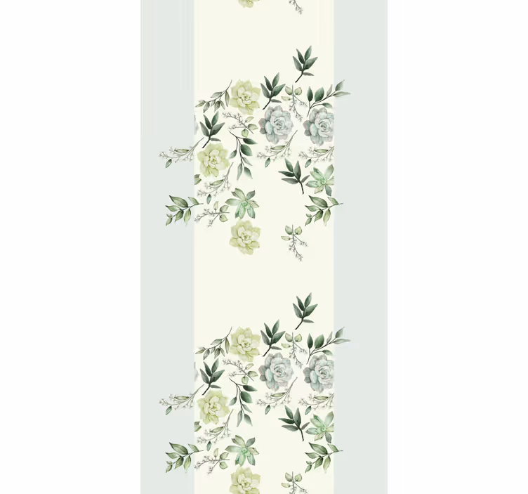 Blomstermønster rullegardin elegant - Tenstickers