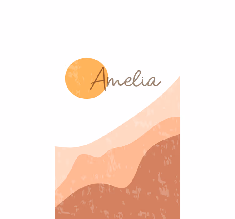 Abstrakt soloppgang design rullegardin moderne - Tenstickers