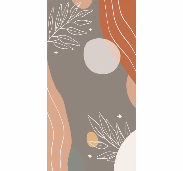 "boho" måneillustrasjon rullegardin tegning - Tenstickers
