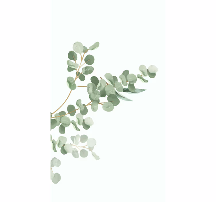 "boho" blader mønster rullegardin blomster - Tenstickers