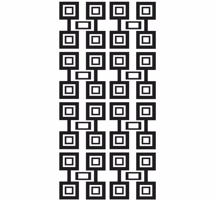 Geometrisk kvadratisk motiv rullegardin moderne - Tenstickers