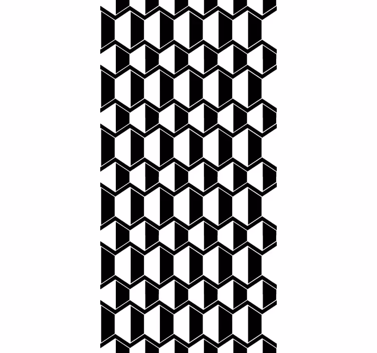 Geometrisk monokrom mønster rullegardin andre temaer - Tenstickers