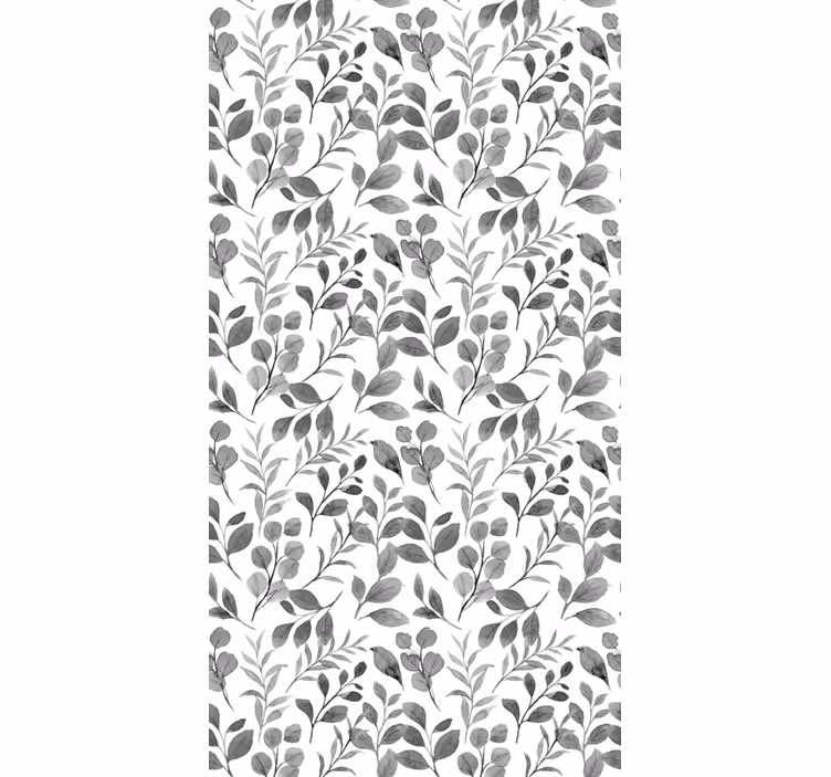 Løvrike botaniske mønster rullegardin blomster - Tenstickers