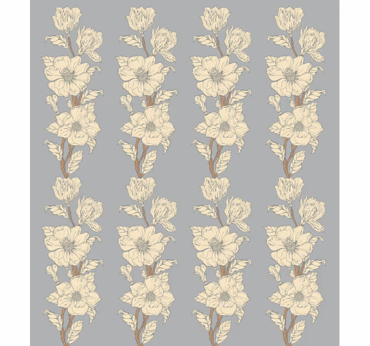 "ny nostalgi stil" magnolia rullegardin blomster - Tenstickers