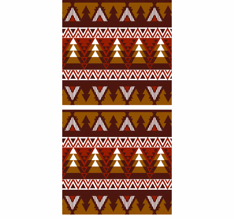 Geometrisk skogmønster rullegardin nordisk - Tenstickers