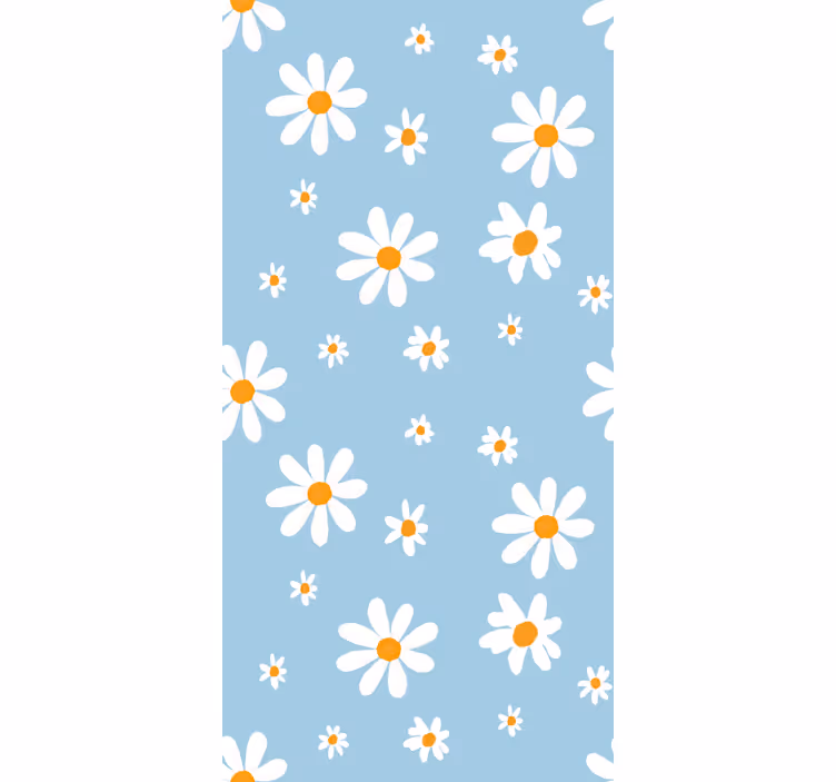 Små og store tusenfryd rullegardin blomster - Tenstickers