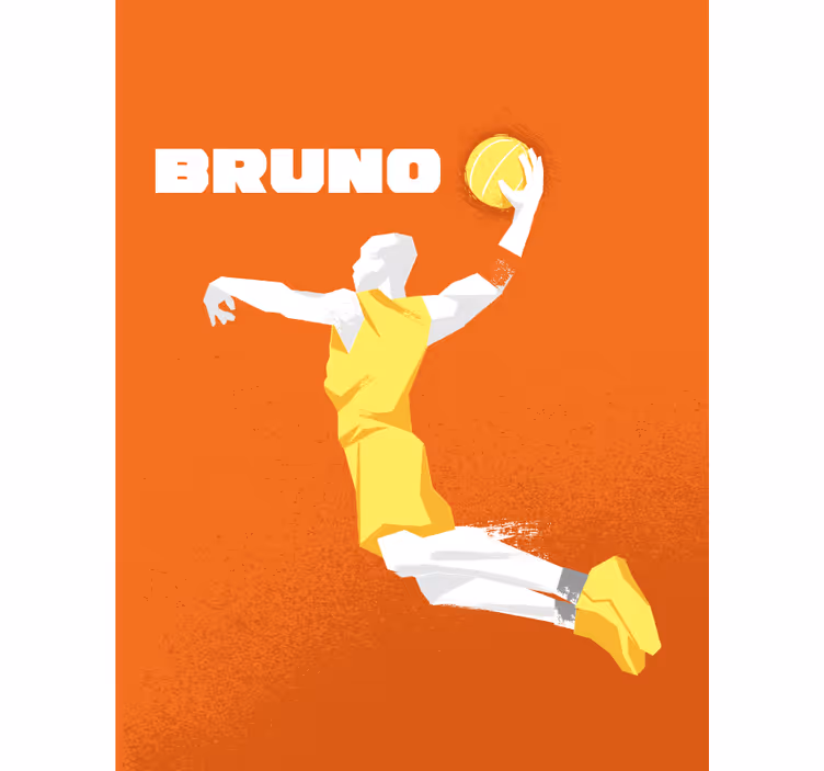 Personlig basketballnavn andre sporter rullegardin - Tenstickers