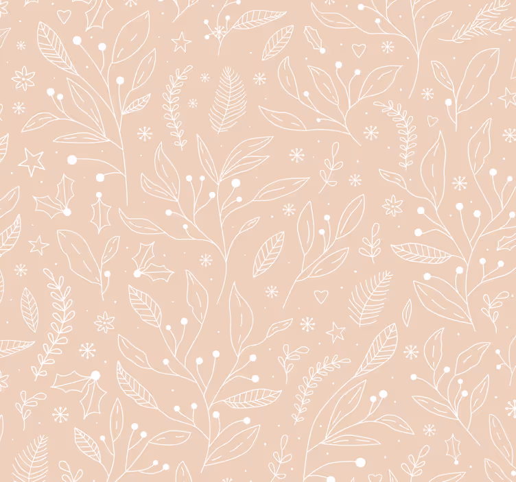 Juleplanter beige rullegardin - Tenstickers
