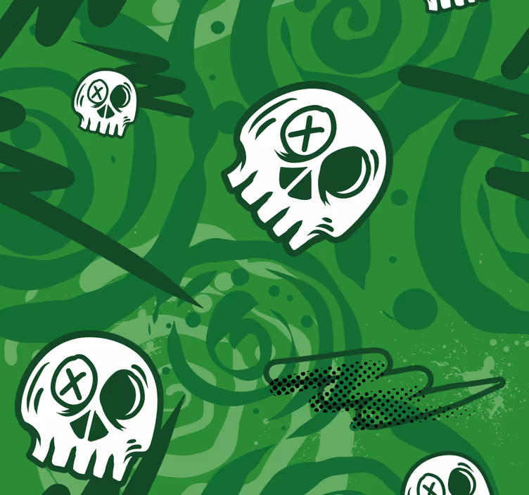 Graffiti hodeskaller rullegardin ungdom - Tenstickers