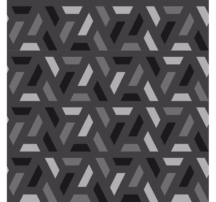 Geometriske trekanter svarte toner rullegardin stue - Tenstickers