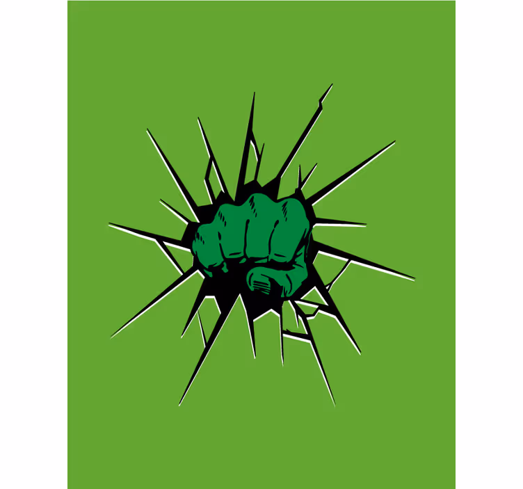 Grønn knyttneve rullegardin superhelter - Tenstickers