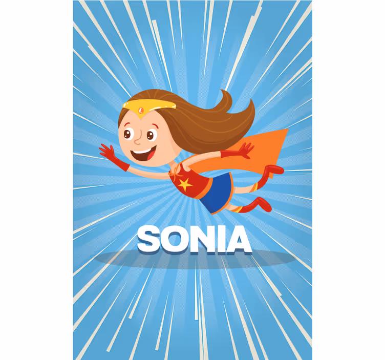 Super jente personlig rullegardin - Tenstickers