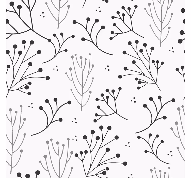 Minimalistisk floral moderne rullegardin - Tenstickers
