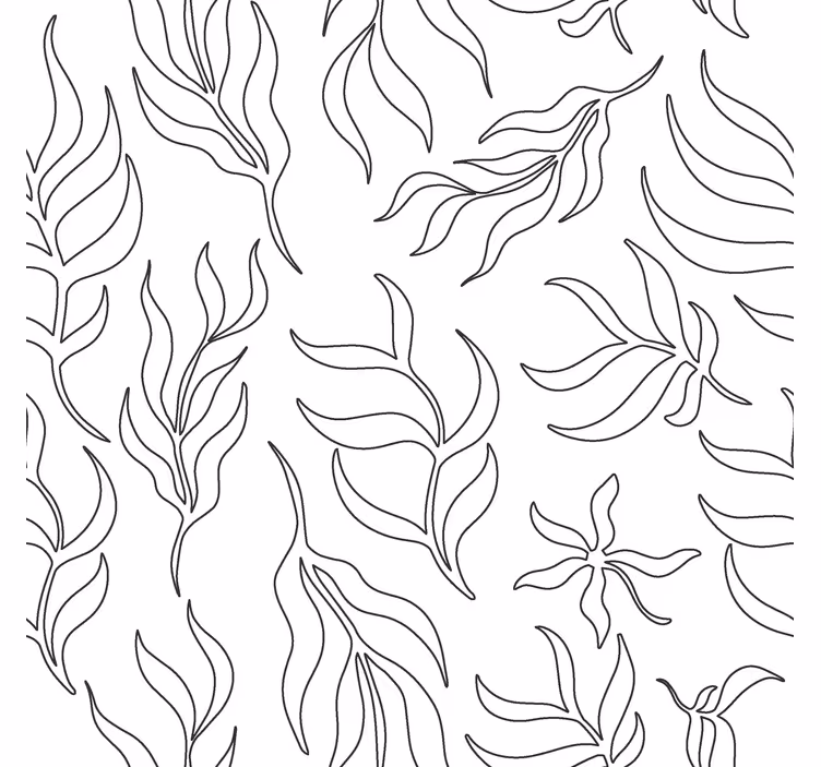 Silhuett blomstermønster moderne rullegardin - Tenstickers