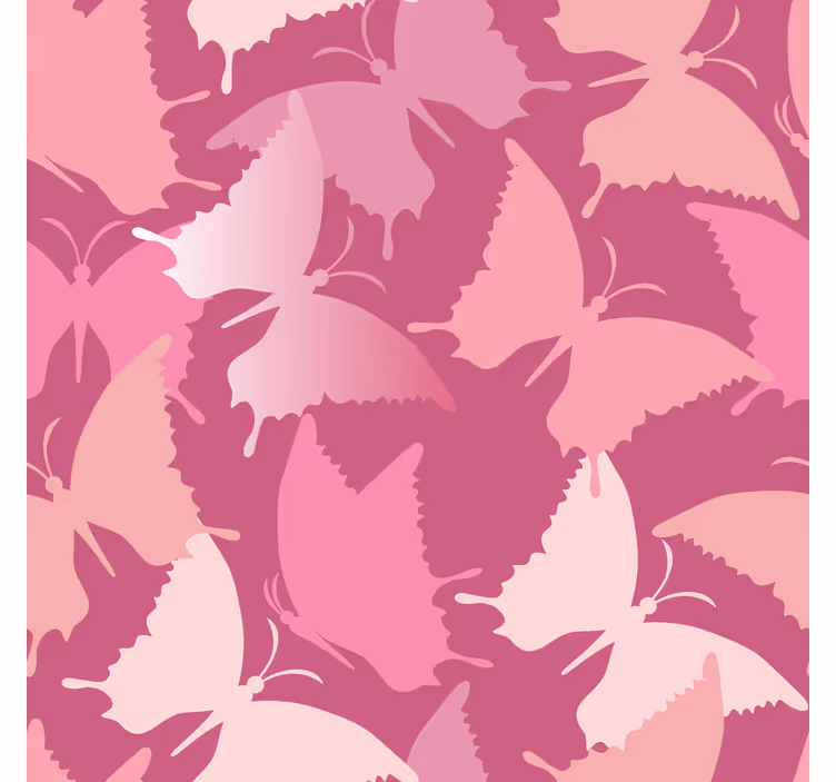 Rosa bakgrunn rullegardin sommerfugl - Tenstickers