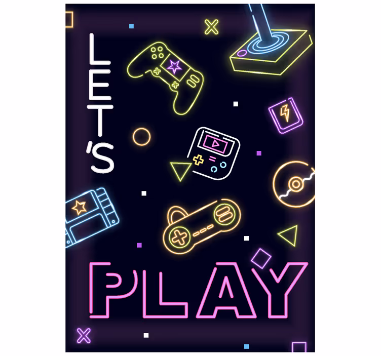 Neon kontroller nerdete rullegardin - Tenstickers
