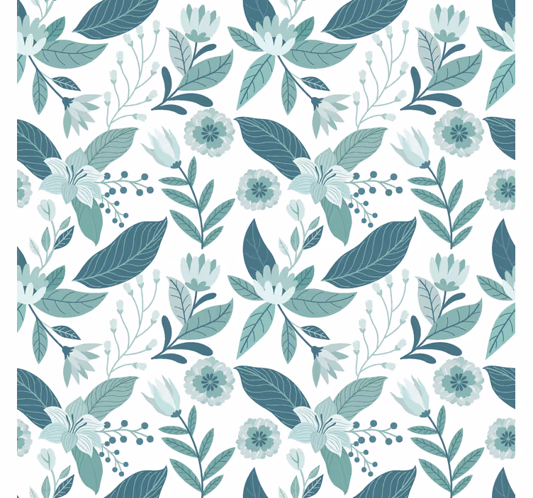 Flora i nordisk stil rullegardin - Tenstickers