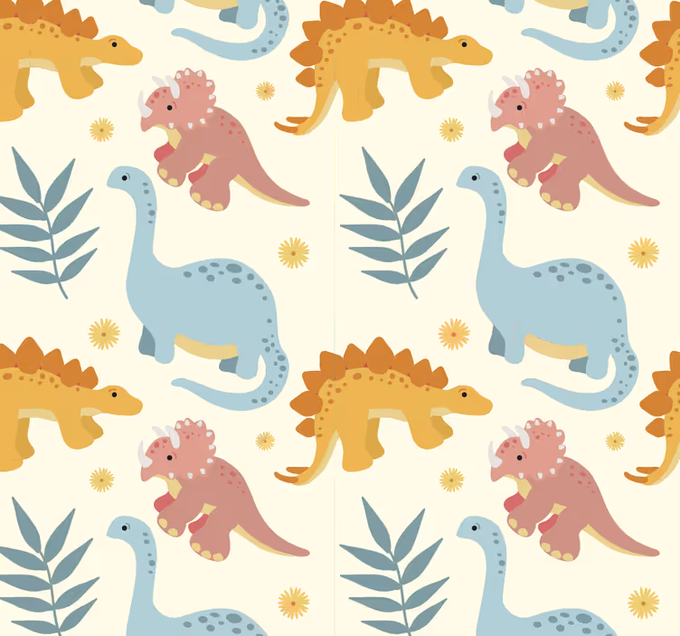 Minimalistisk stil rullegardin dinosaur - Tenstickers