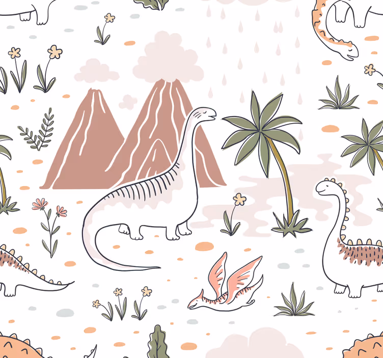 Nordisk stil dinosaur rullegardin - Tenstickers
