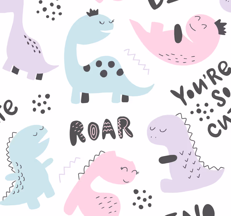 Prinsesse dino dinosaur rullegardin - Tenstickers