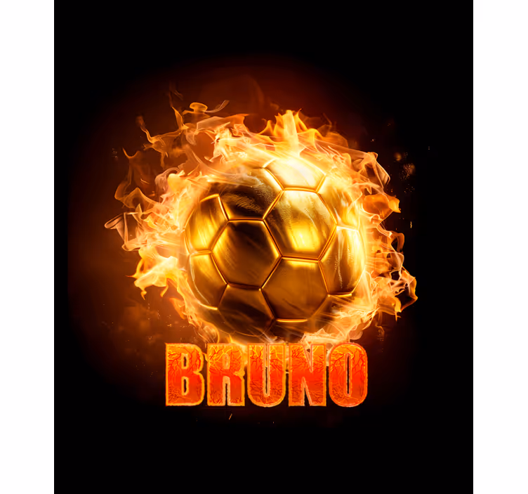 Gyllen brannkule rullegardin fotball - Tenstickers