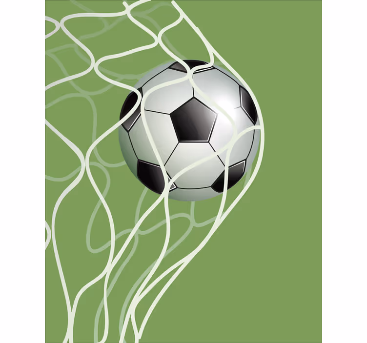 Beveger ballen i mål rullegardin fotball - Tenstickers