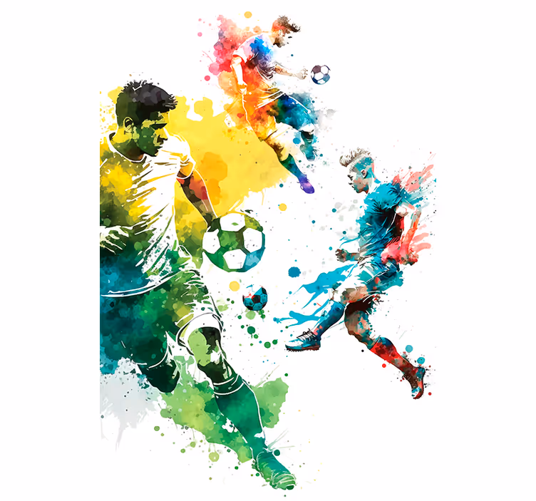 Sport i aksjon rullegardin fotball - Tenstickers