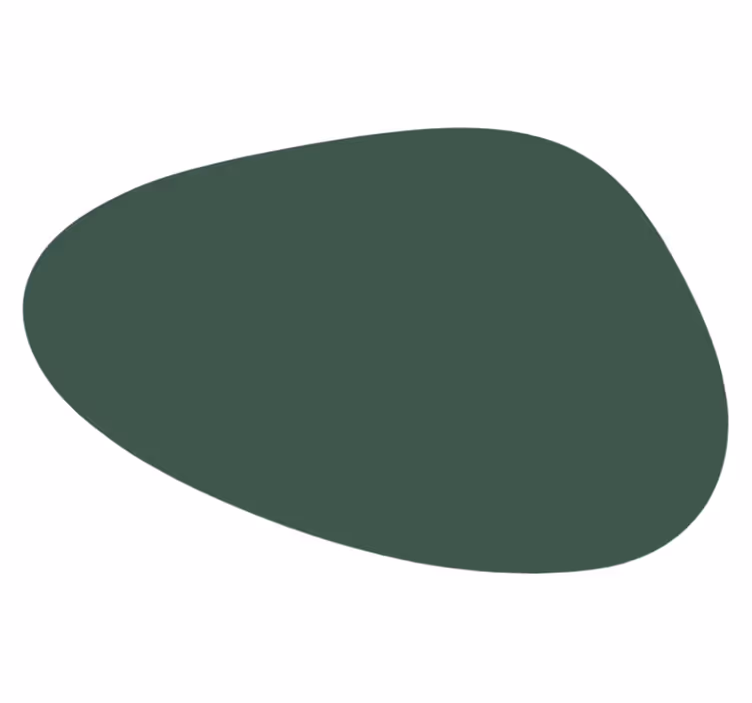 Uregelmessig oval grønne spisebrikke - Tenstickers