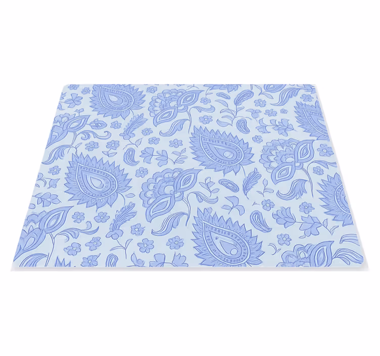 Spisebrikke original blå paisley blomstermønster - Tenstickers