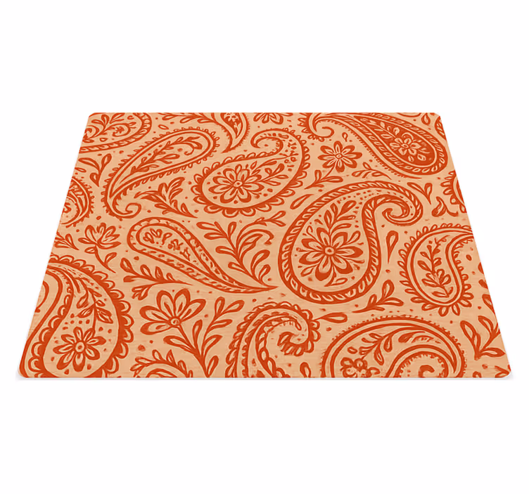 Spisebrikke original varm rød paisley mønster - Tenstickers
