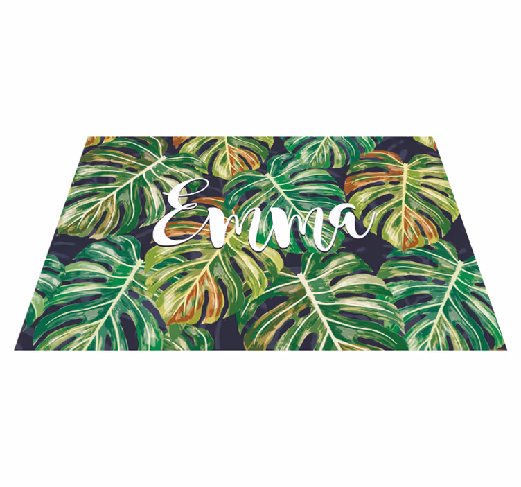 Personaliserte monstera blomster spisebrikker - Tenstickers