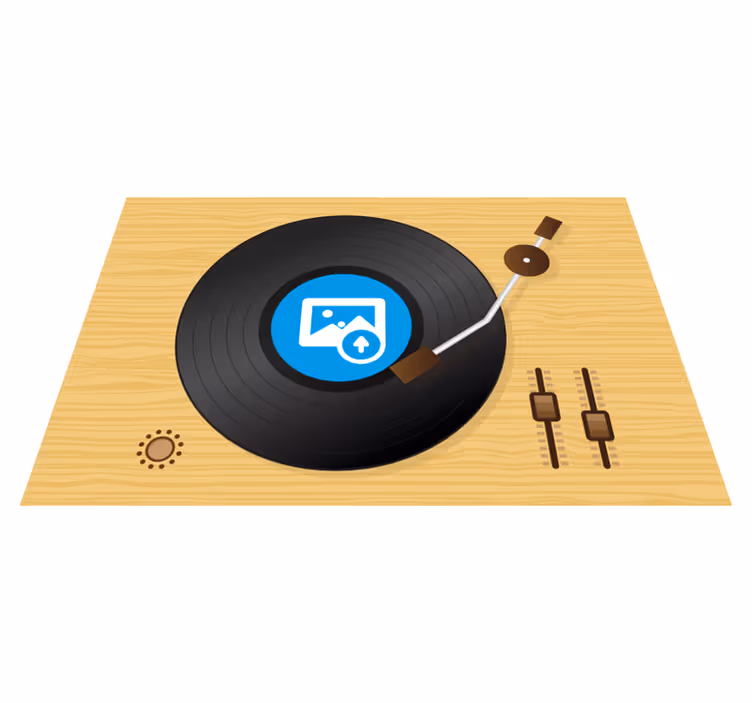 Vinyl disk tilpasses foto original bordbrikke - Tenstickers