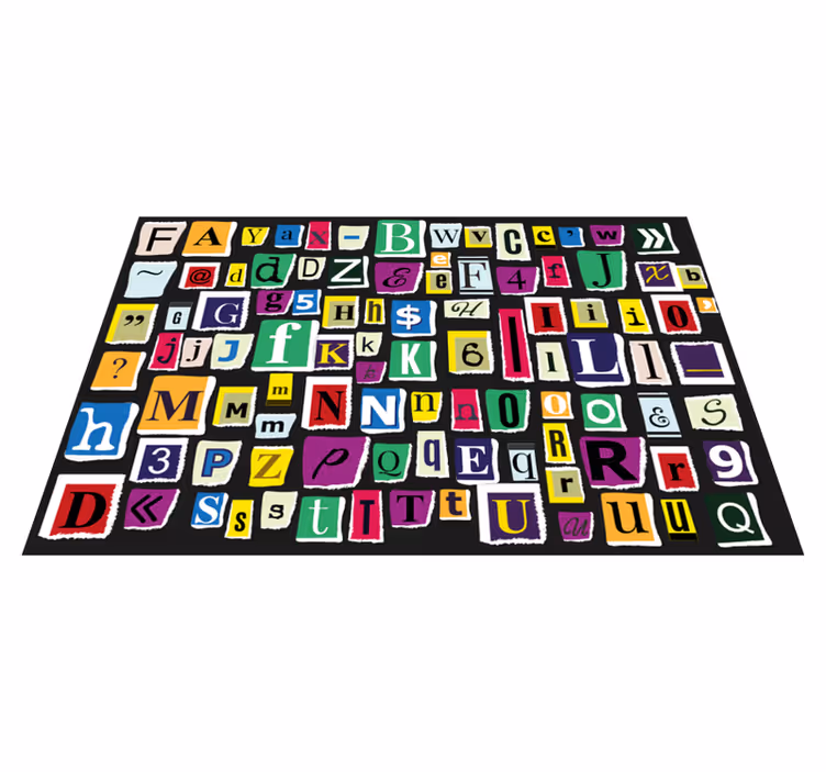Fargerike bokstaver moderne spisebrikker - Tenstickers