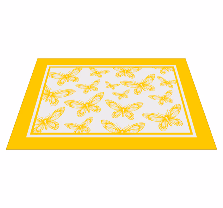 Gule sommerfugler elegante spisebrikker - Tenstickers