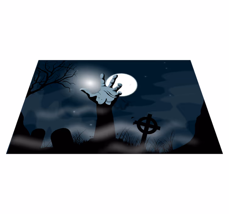 Spisebrikke halloween skummel gravlund scene - Tenstickers