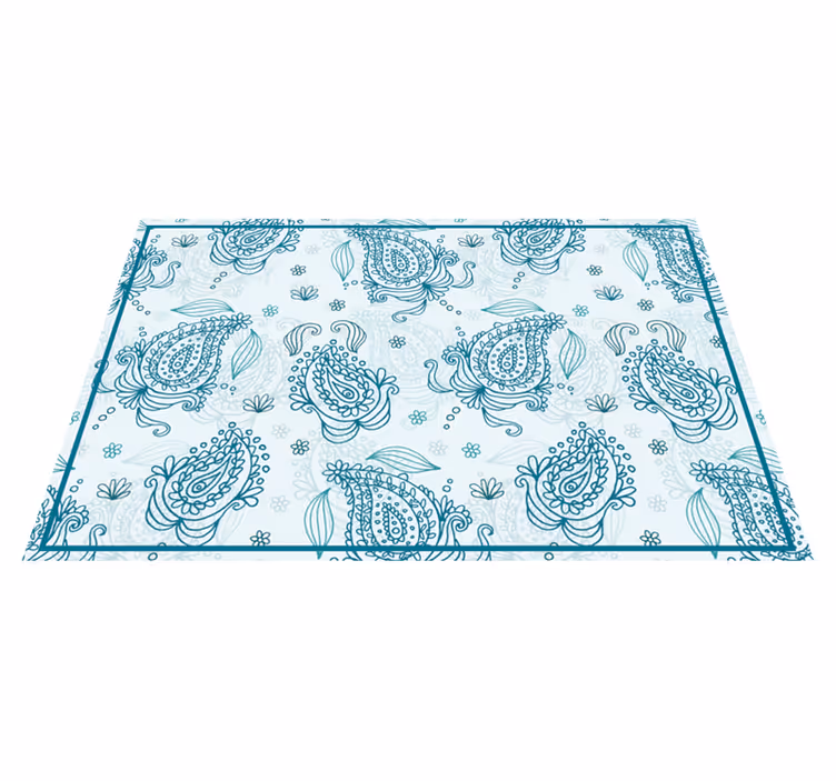 Blomster paisley spisebrikker - Tenstickers