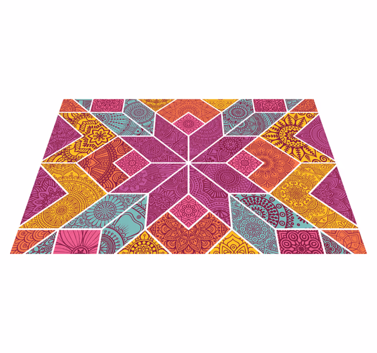 Spisebrikke original fargerikt geometrisk mønster - Tenstickers