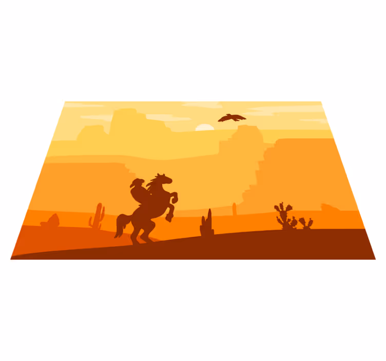 Spisebrikke original cowboysilhuett - Tenstickers