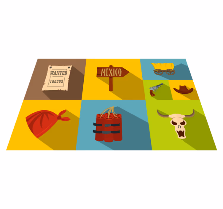 Cowboy fliser stil barn spisebrikker - Tenstickers