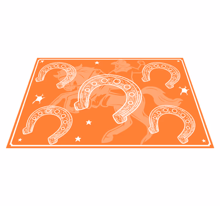 Spisebrikke original oransje hestesko mønster - Tenstickers