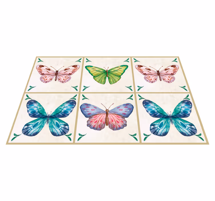 Spisebrikke original med livlige sommerfugler - Tenstickers