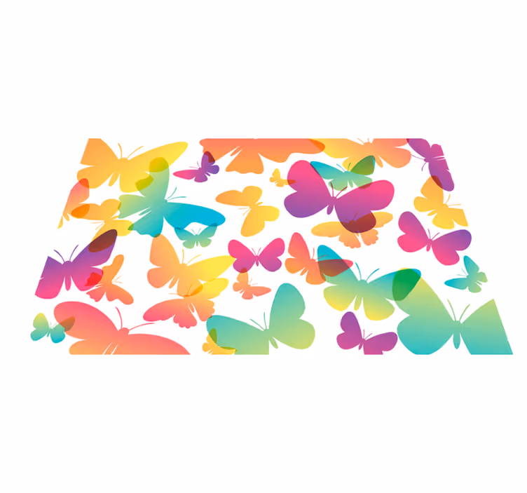 Spisebrikke spedbarn med livlig sommerfuglmotiv - Tenstickers