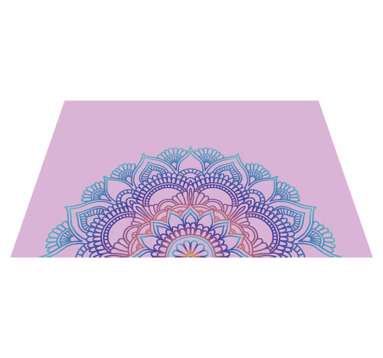 Halvmandala vinylplattemat - Tenstickers