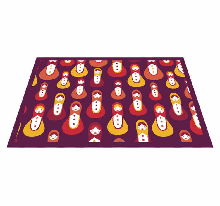 Spisebrikke original fargerik matryoshka mønster - Tenstickers