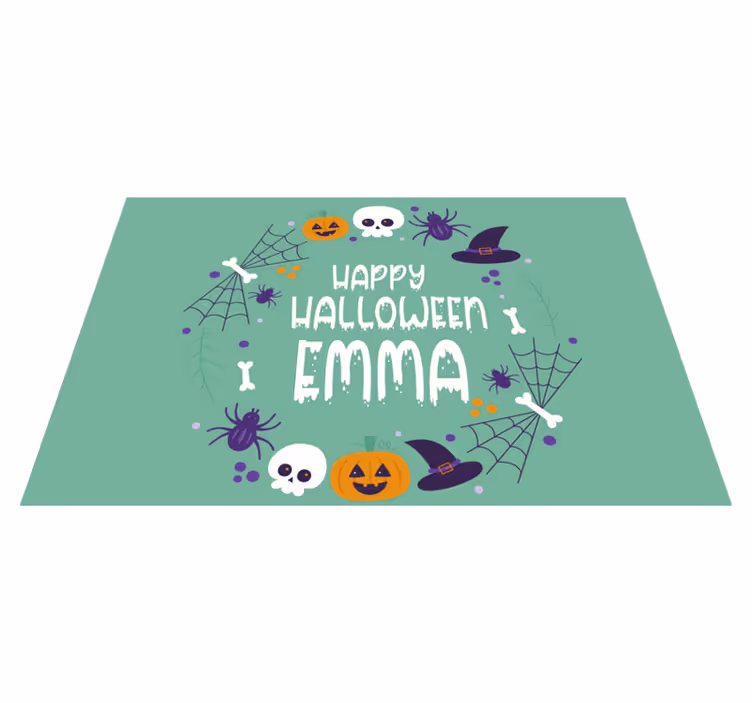 Personlig lykkelig halloween andre farger spisebrikker - Tenstickers