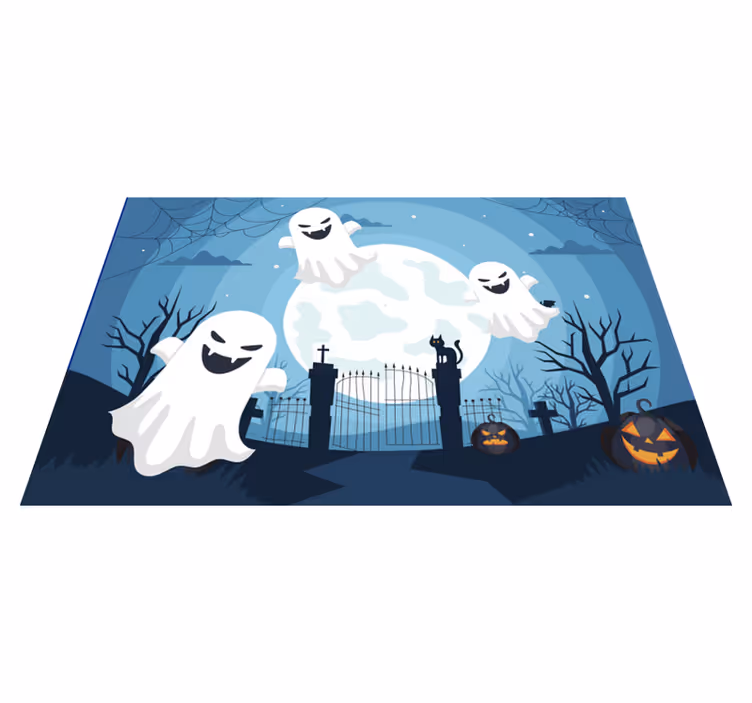 Skumle spøkelser halloween spisebrikker - Tenstickers